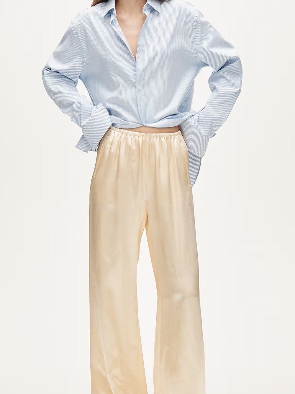 NWT J Crew Cosmo pant in luster charmeuse ( Candelight color)